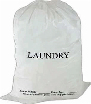 Welcome Hotel Laundry Bags - 14 x 24 - Tear Tape Tie Closure Case of 1000